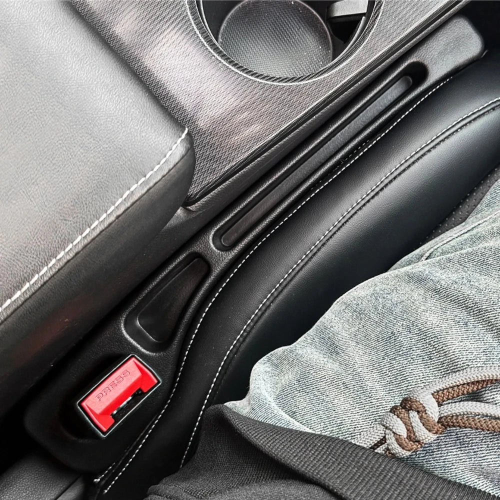 GapGuard Car Seat Organizer (2-Pack Seat Gap Filler & Storage Pocket)