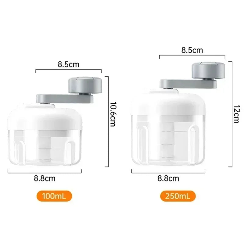 Compact Hand-Crank Food Chopper